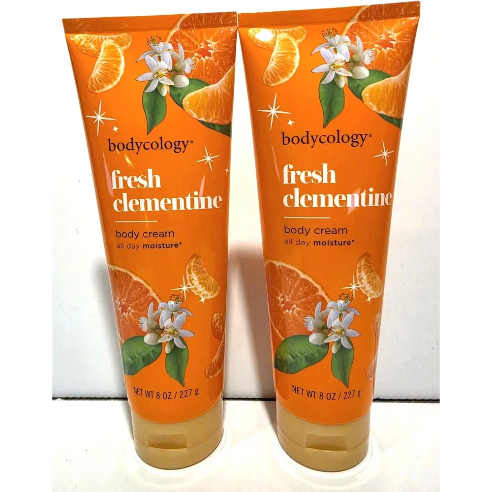 Bodycology Fresh Clementine Body Cream All Day Moisture 8oz 2 Pack